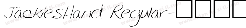 JackiesHand Regular字体转换